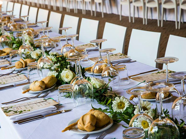 Allestimento della sala